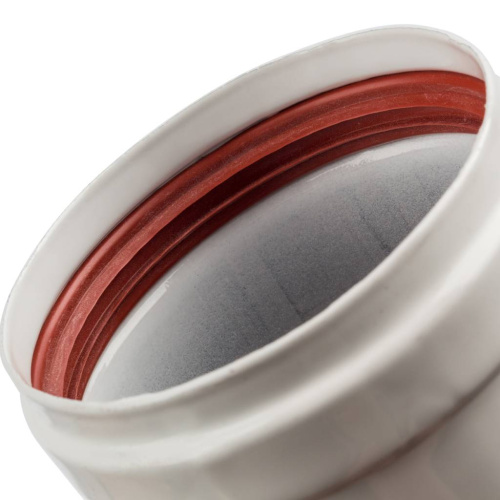 Элемент дымохода соединительный адаптер внутренний для труб Ø80  п/п  с лого Stout