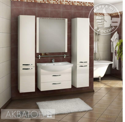 Тумба Акватон Ария 80 М белый, подвесная 1A140801AA010 Тумба Акватон Ария 80 М белый, подвесная 1A140801AA010