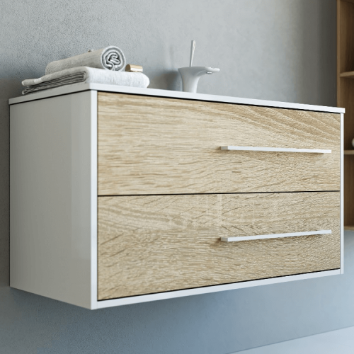 Тумба с умывальником AQWELLA Miami  92 Дуб сонома Mai.01.09/R Тумба с умывальником AQWELLA Miami  92 Дуб сонома Mai.01.09/R