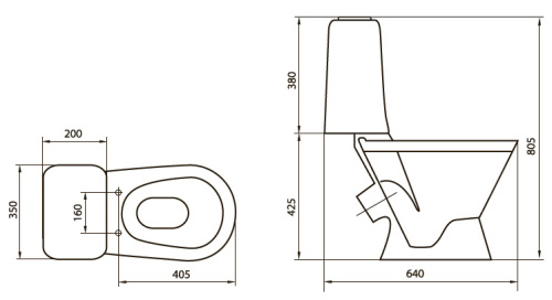 Унитаз-компакт Sanita Самарский (Эконом)