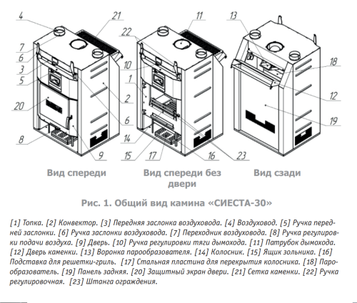Банно-отопительная печь-камин Теплодар  СИЕСТА 30 Банно-отопительная печь-камин Теплодар  СИЕСТА 30