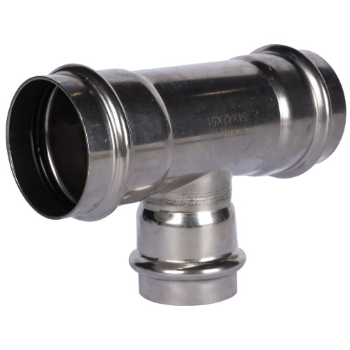 Тройник переходной ВПр 54х42х54 пресс, нержавеющая сталь Rommer Тройник переходной ВПр 54х42х54 пресс, нержавеющая сталь Rommer