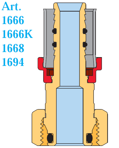 Соединитель евроконус пресс Tiemme 20x1/2"(16)В металлопластик 1650077