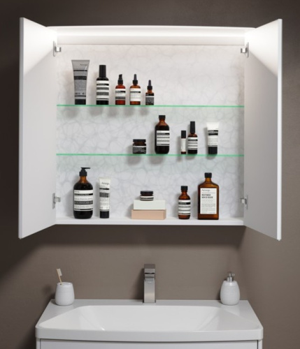 Зеркальный шкаф AQWELLA Neringa 80 белый NER0408 Зеркальный шкаф AQWELLA Neringa 80 белый NER0408