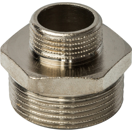 Ниппель переxодной Stout 1 1/2"x1"НН никелированный SFT-0004-001121