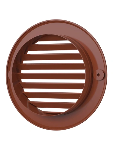 10РКН терр, Решетка наружная вентиляционная круглая D136 с фланцем D100, ASA, терракотовая 10РКН терр, Решетка наружная вентиляционная круглая D136 с фланцем D100, ASA, терракотовая