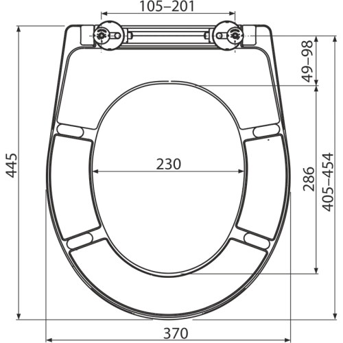 Сиденье Alcaplast Softclose универсальное, Дюропласт, для унитаза A604
