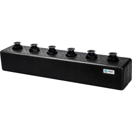 Стальной распределительный коллектор Stout 3(5) отопительных контура, в теплоизоляции DN 25 SDG-0017-004035