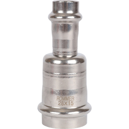 Муфта переходная ВПр 28х15 пресс, нержавеющая сталь Rommer Муфта переходная ВПр 28х15 пресс, нержавеющая сталь Rommer