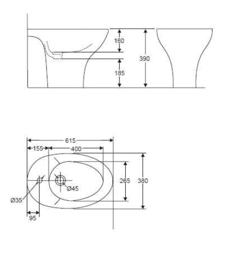 Биде Jacob Delafon Presquile E1348-00 белый 380х390х615 Биде Jacob Delafon Presquile E1348-00 белый 380х390х615