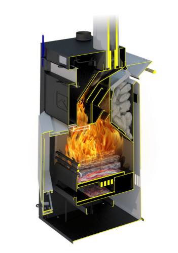 Банно-отопительная печь-камин Теплодар  СИЕСТА 30 Банно-отопительная печь-камин Теплодар  СИЕСТА 30