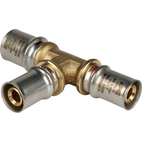 Тройник переходной пресс 20x16x16 Stout металлопластик SFP-0005-201616