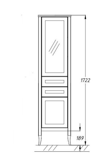 Пенал Opadiris Мираж R правый, слоновая кость 00-00000052 Пенал Opadiris Мираж R правый, слоновая кость 00-00000052