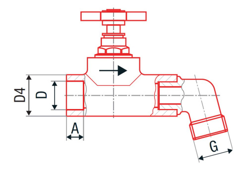 Вентиль садовый FV-plast 20х20 полипропилен AA276020000