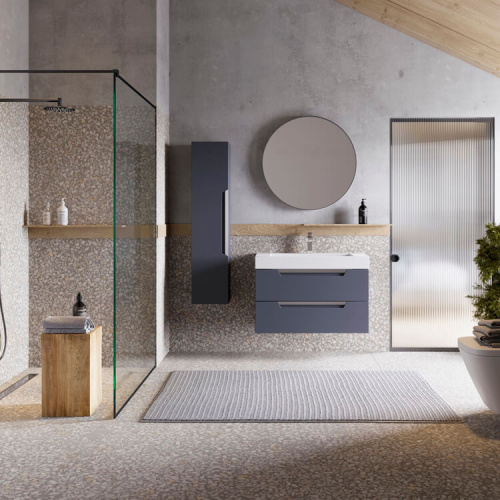 Тумба с умывальником AQWELLA Cube 90 Серый CUB0109GR Тумба с умывальником AQWELLA Cube 90 Серый CUB0109GR