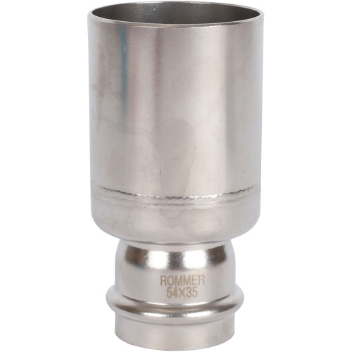Муфта переходная однораструбная НПр 54x35 пресс, нержавеющая сталь Rommer Муфта переходная однораструбная НПр 54x35 пресс, нержавеющая сталь Rommer