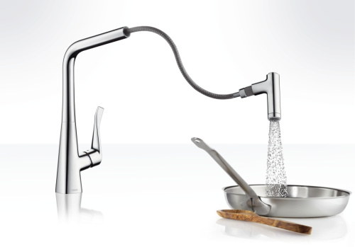 Смеситель для кухни Hansgrohe Metris 14820000 хром, выдвижной излив Смеситель для кухни Hansgrohe Metris 14820000 хром, выдвижной излив