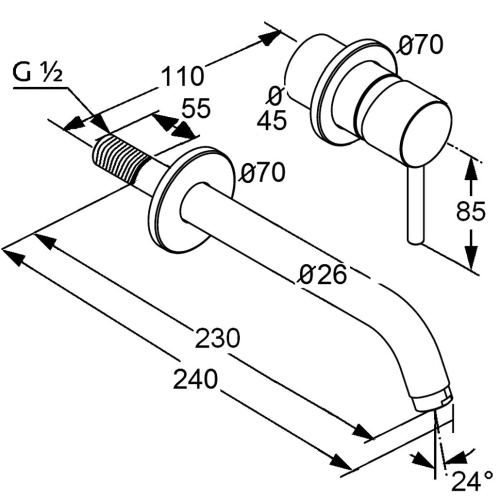Смеситель для раковины Kludi Bozz 382450576 хром Смеситель для раковины Kludi Bozz 382450576 хром