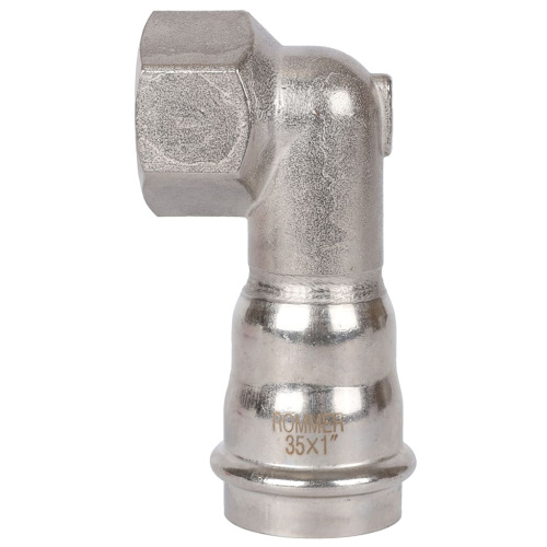 Угольник с резьбой ВПр-ВР 35х1" пресс, нержавеющая сталь Rommer Угольник с резьбой ВПр-ВР 35х1" пресс, нержавеющая сталь Rommer