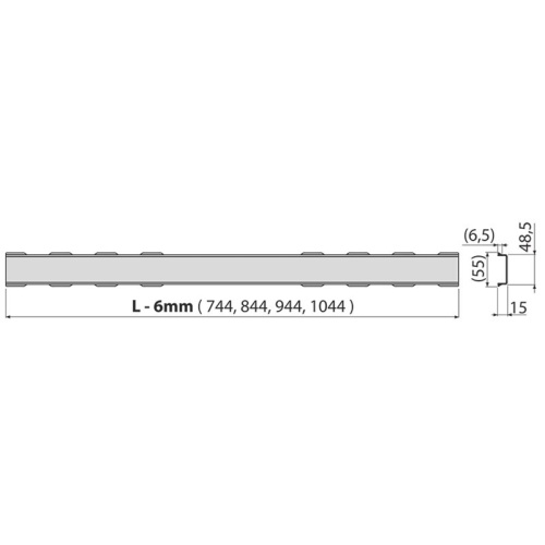 Решетка Alcaplast SOLID-750M для водоотводящего желоба, нержавеющая сталь-мат Решетка Alcaplast SOLID-750M для водоотводящего желоба, нержавеющая сталь-мат