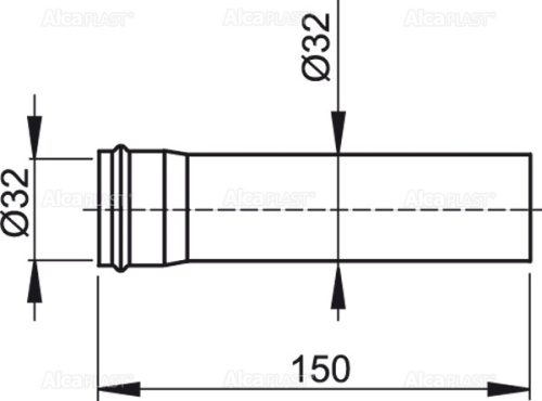 Удлинитель д/сифона 32x150мм хром, латунь Alcaplast A4000 Удлинитель д/сифона 32x150мм хром, латунь Alcaplast A4000