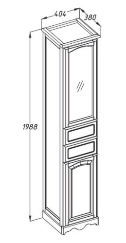Пенал Opadiris Риспекто 40 R правый, слоновая кость Z0000006261 Пенал Opadiris Риспекто 40 R правый, слоновая кость Z0000006261