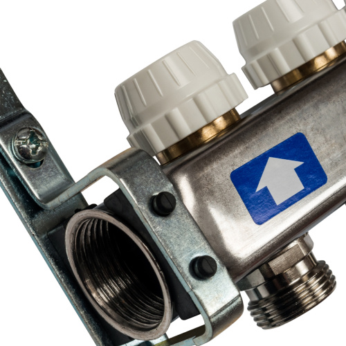 Коллектор отопления STOUT 1"нержа., 10x3/4" с расxодомерами, без кранов SMS 0927 000010