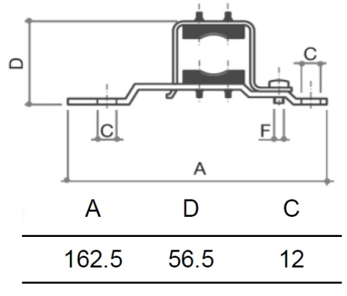 Кронштейн для коллектора 3/4" одинарный LUXOR