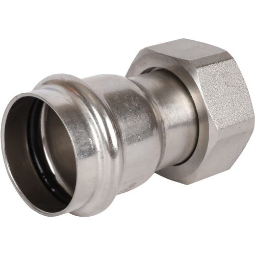 Соединитель с накидной гайкой 42x11/2" пресс, нержавеющая сталь Rommer Соединитель с накидной гайкой 42x11/2" пресс, нержавеющая сталь Rommer