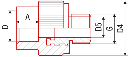 Соединитель FV-plast 16x1/2"Н полипропилен AA215016012