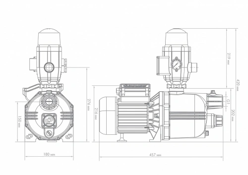 Поверхностный насос Джилекс ДЖАМБО 70/50 П-К "Комфорт" 4001 Поверхностный насос Джилекс ДЖАМБО 70/50 П-К "Комфорт" 4001