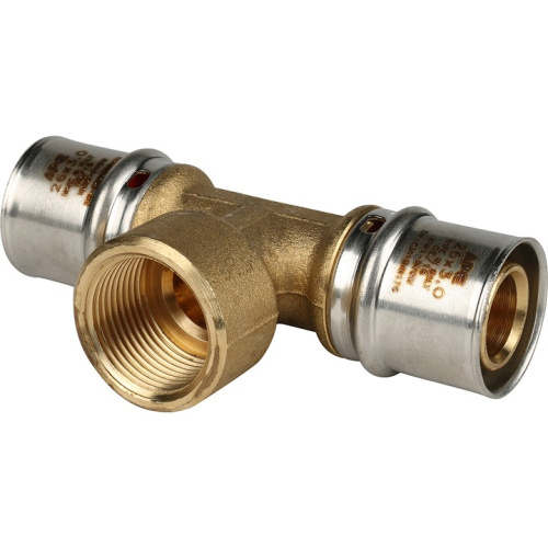 Тройник с резьбой пресс 26x3/4"Вx26 Stout металлопластик SFP-0007-003426