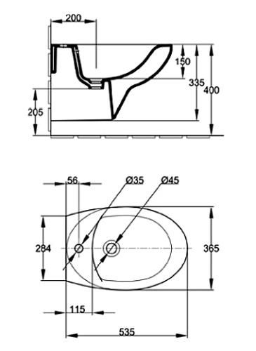 Биде подвесное Jacob Delafon Patio E4189-00 белый 365х335х535 Биде подвесное Jacob Delafon Patio E4189-00 белый 365х335х535