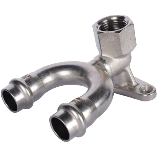 Водорозетка проходная ВПр-ВР 15х1/2" пресс, нержавеющая сталь Rommer Водорозетка проходная ВПр-ВР 15х1/2" пресс, нержавеющая сталь Rommer