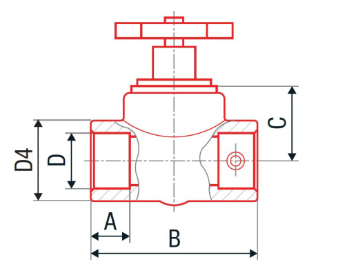 Вентиль с дренажом FV-plast 40х40 полипропилен AA275040000