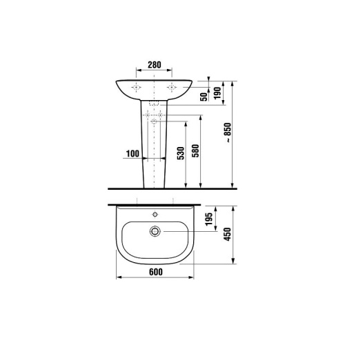 Раковина Jika Olymp 106130001049 белый 600x450 Раковина Jika Olymp 106130001049 белый 600x450