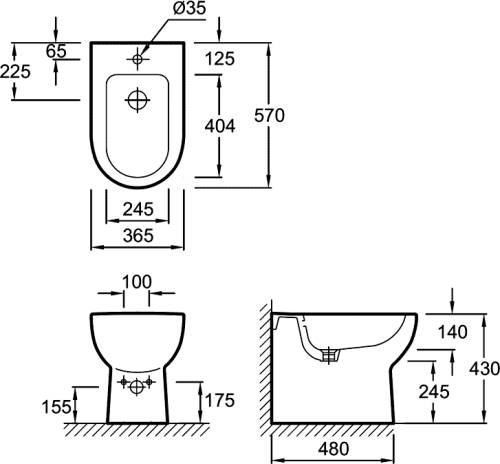 Крышка для биде Jacob Delafon Odeon Up E4744-00 белый