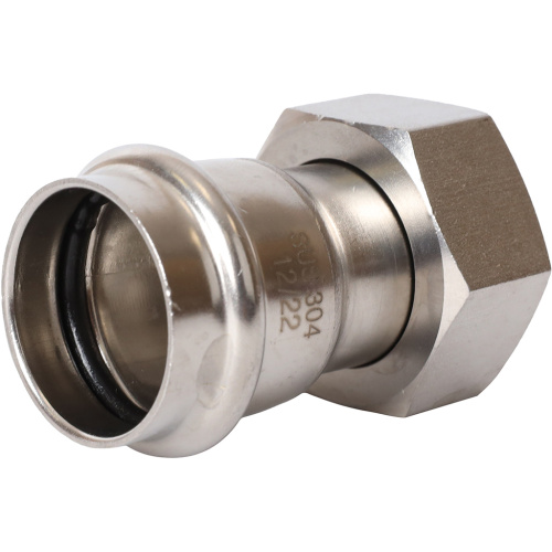 Соединитель с накидной гайкой 28x1" пресс, нержавеющая сталь Rommer Соединитель с накидной гайкой 28x1" пресс, нержавеющая сталь Rommer