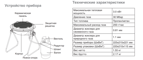 BIGH-3 газовый инфракрасный обогреватель Ballu BIGH-3 газовый инфракрасный обогреватель Ballu