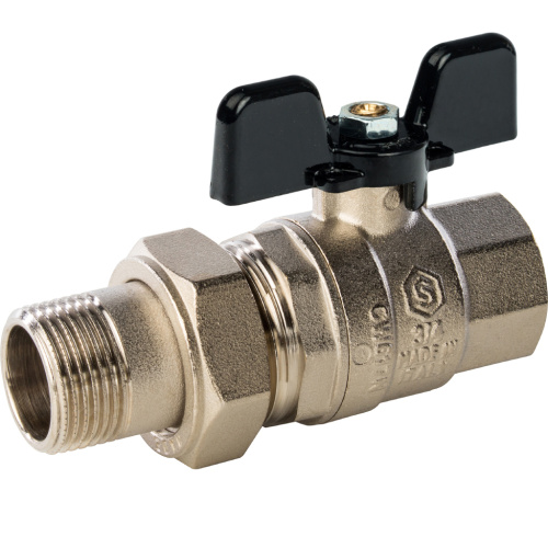 Кран шаровой 3/4"ВН с американкой, ручка бабочка Stout SVB-0007-000020 Кран шаровой 3/4"ВН с американкой, ручка бабочка Stout SVB-0007-000020