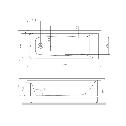 Каркас для ванны AM.MP Gem W90A-150-070W-R Каркас для ванны AM.MP Gem W90A-150-070W-R