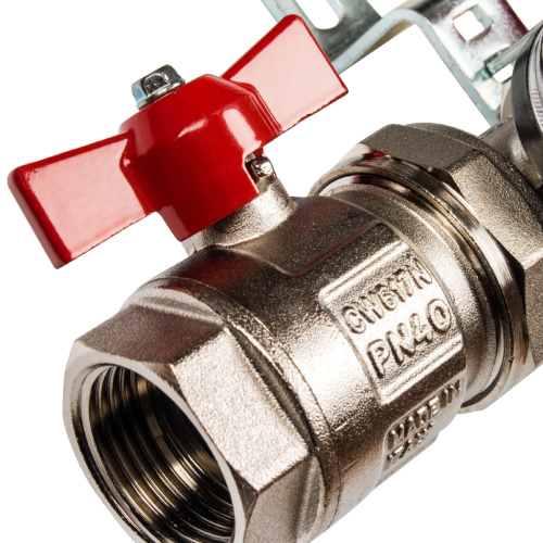 Коллектор отопления STOUT 1"нержа., 2x3/4" в сборе с расходомерами SMS 0907 000002