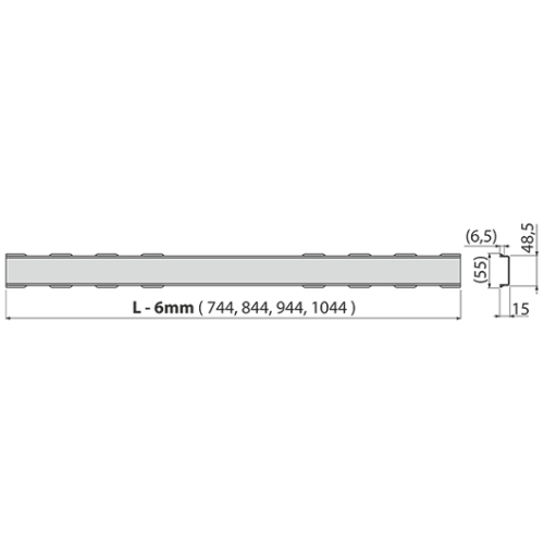Решетка Alcaplast SOLID-850M для водоотводящего желоба, нержавеющая сталь-мат Решетка Alcaplast SOLID-850M для водоотводящего желоба, нержавеющая сталь-мат