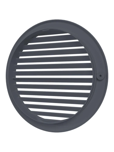 16РКН сер, Решетка наружная вентиляционная круглая D200 с фланцем D160, ASA, серая 16РКН сер, Решетка наружная вентиляционная круглая D200 с фланцем D160, ASA, серая