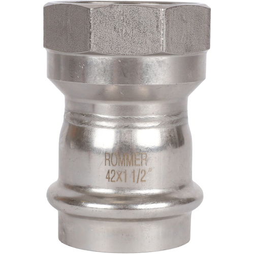 Соединитель ВПр-ВР 42x11/2" пресс, нержавеющая сталь Rommer Соединитель ВПр-ВР 42x11/2" пресс, нержавеющая сталь Rommer