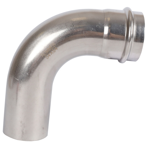 Угольник 90° однораструбный НПр 54x54 пресс, нержавеющая сталь Rommer Угольник 90° однораструбный НПр 54x54 пресс, нержавеющая сталь Rommer