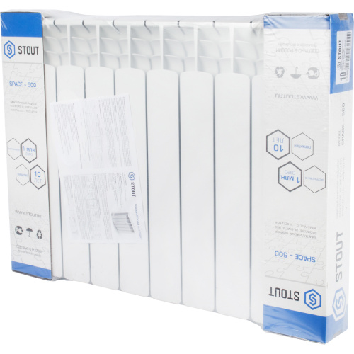 Радиатор биметаллический Stout Space 500 - 10 секций