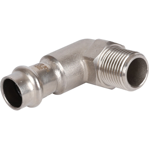 Угольник с резьбой ВПр-НР 15х1/2" пресс, нержавеющая сталь Rommer Угольник с резьбой ВПр-НР 15х1/2" пресс, нержавеющая сталь Rommer