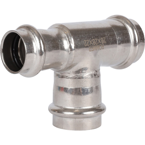 Тройник переходной ВПр 28х28х22 пресс, нержавеющая сталь Rommer