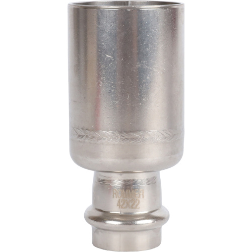 Муфта переходная однораструбная НПр 42x22 пресс, нержавеющая сталь Rommer Муфта переходная однораструбная НПр 42x22 пресс, нержавеющая сталь Rommer